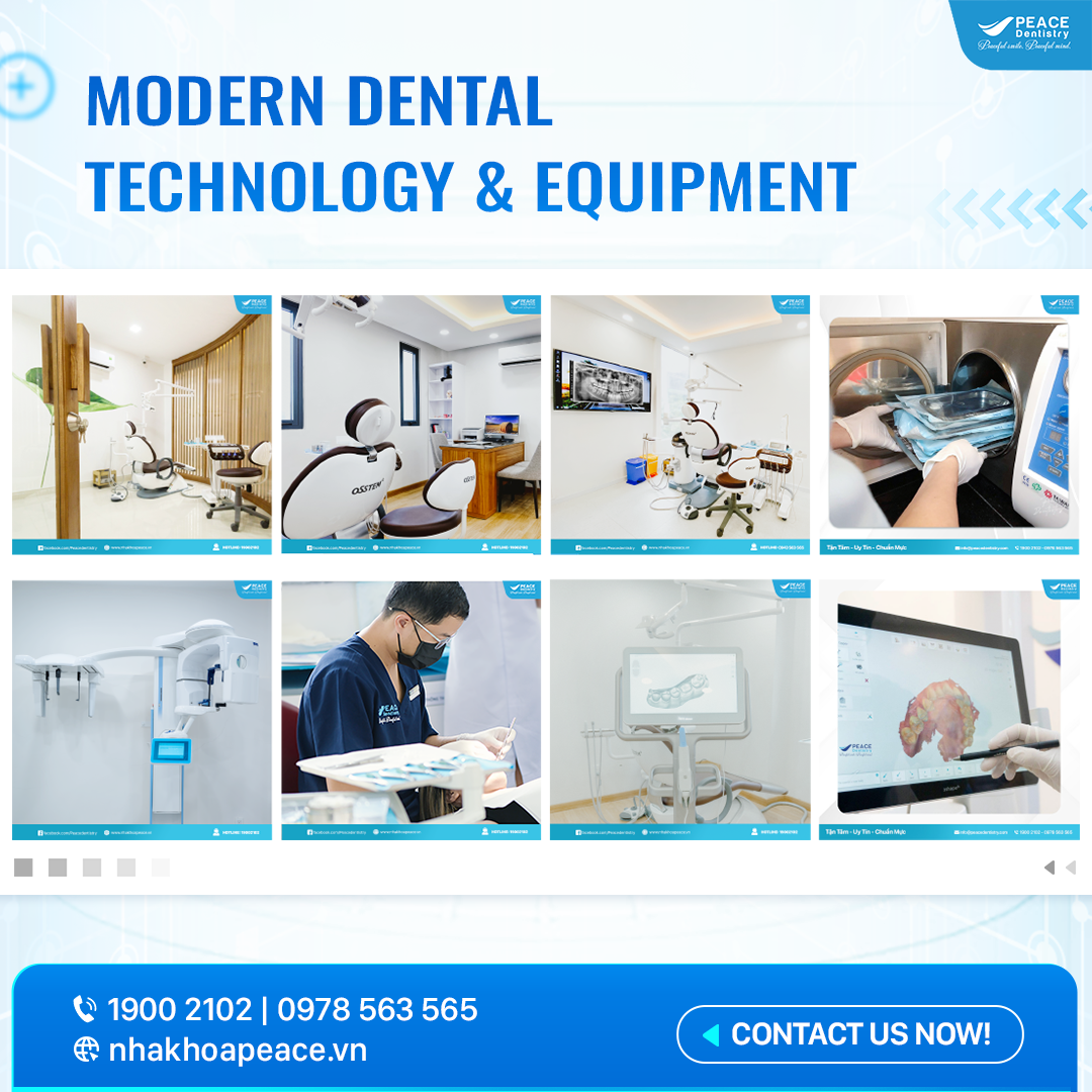 hệ thống trang thiết bị tại peace dentistry